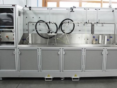 Laboratorio de pruebas de rendimiento de filtración