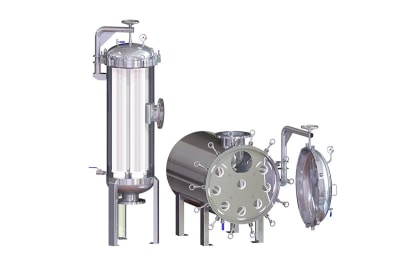 Carcasa de Acero Inoxidable para Filtros de Alto Flujo