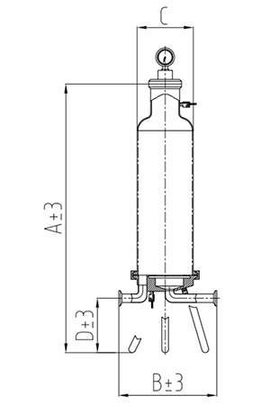 Single Cartridge Carcasa para Filtros Sanitarios
